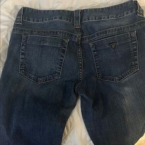 Guess Women's Straight Leg Jeans in Dark Blue Wash waist 27